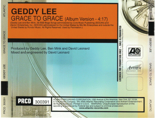 Geddy Lee : Grace to Grace